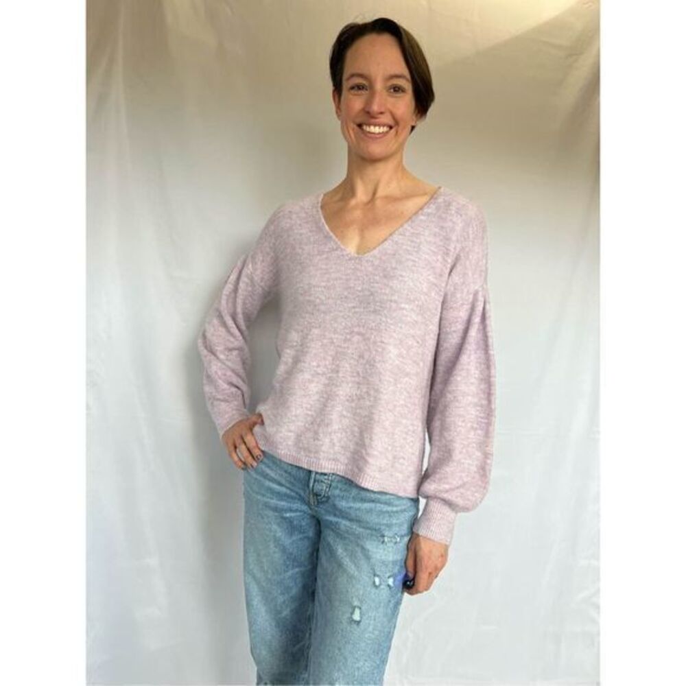 Charlotte Russe Pleated Drop Sleeve Open Back Sweater size S